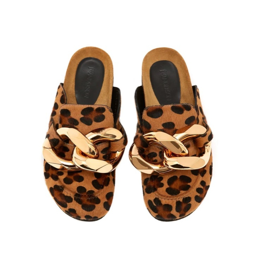 NWOT JW Anderson leopard mules
